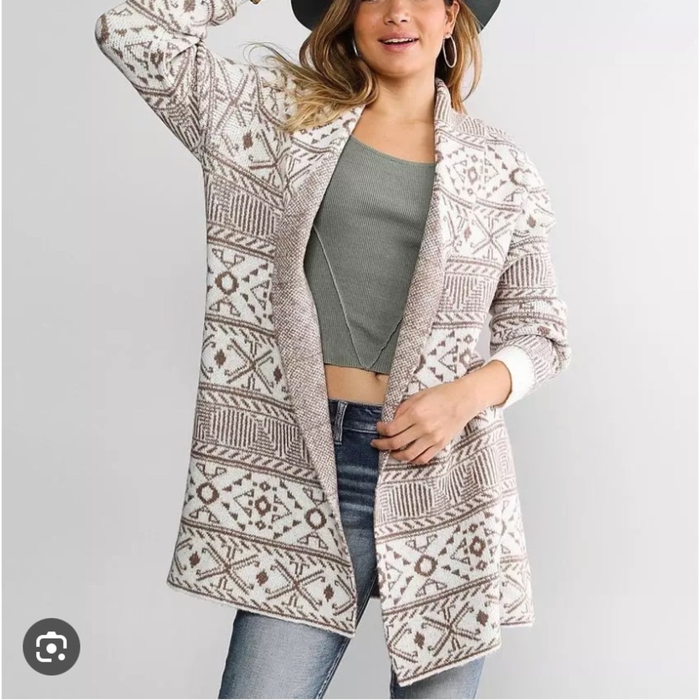 Buckle BKE Fairisle Printed Cardigan Sweater
